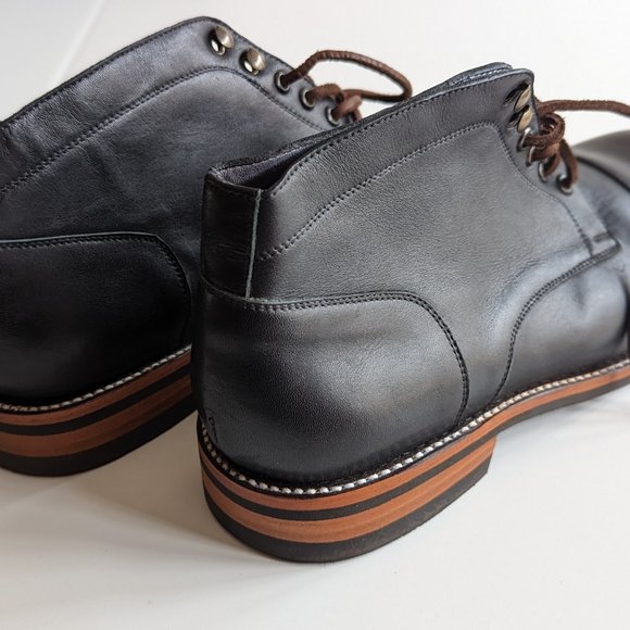 Handmade Miles & Louie Brubeck Short Boot in Black - 10.5M - Picture 6 of 9